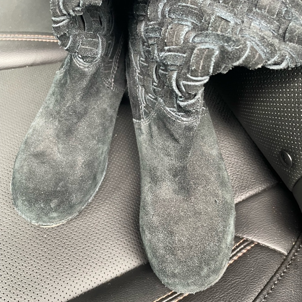 UGG Black Suede Women's Clogs - Picture 5 of 6